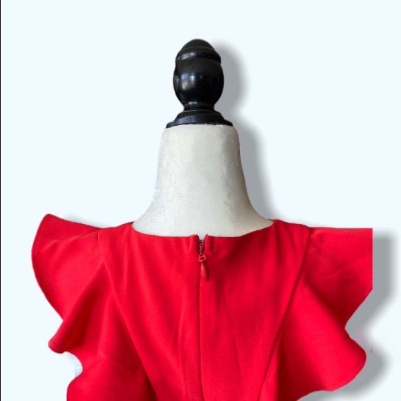 ADELYN RAE New With Tags Red Dress Cap Sleeve - Picture 4 of 7